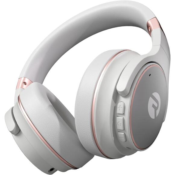 Raycon Everyday Over-Ear Bluetooth ANC Headphones, IPX4, Rose Gold - Picture 1 of 4